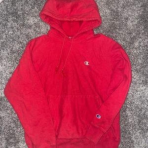 RED CHAMPION HOODIE